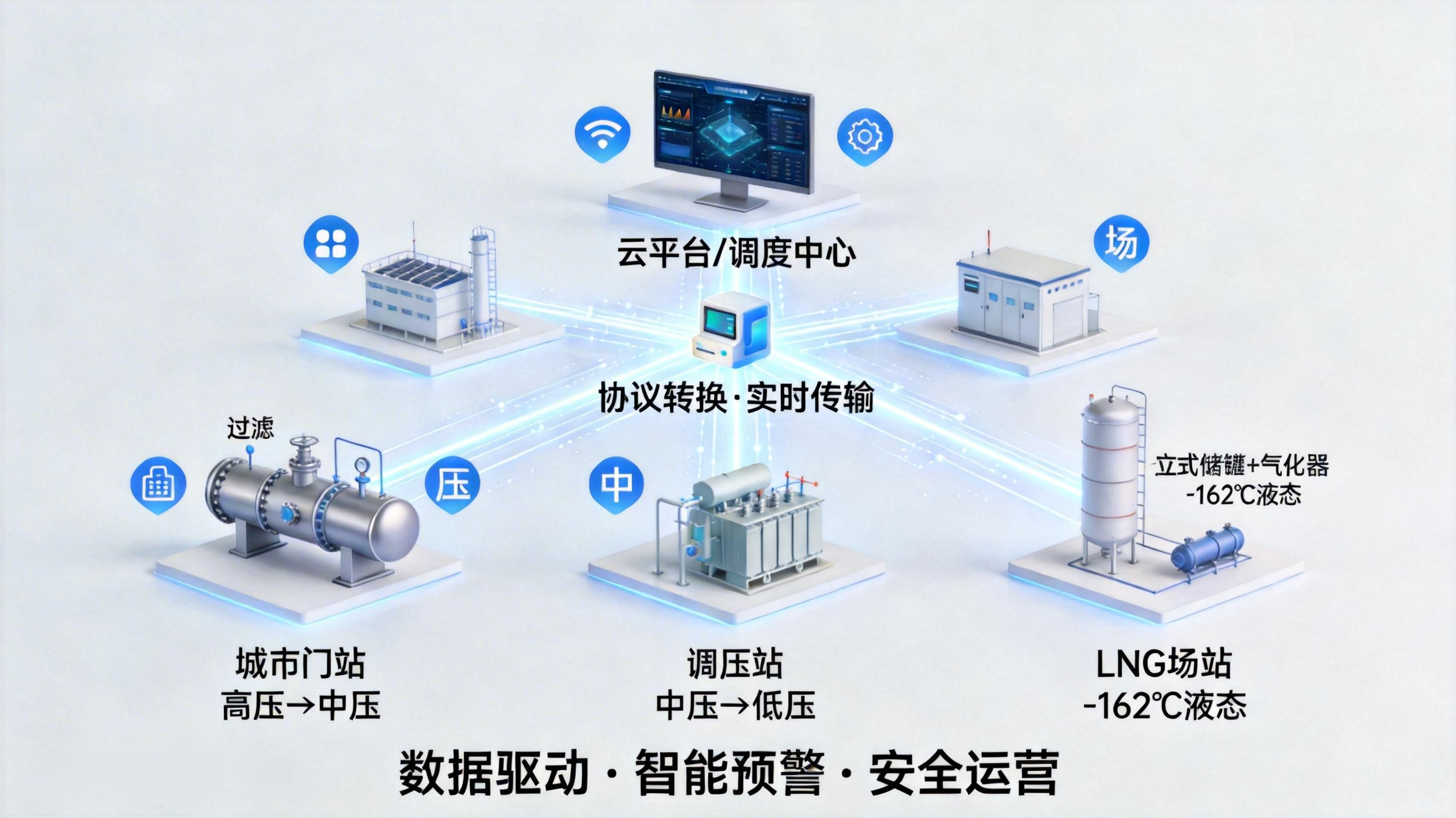 城市燃气门站、调压站与LNG场站：核心区别与智能化监控应用全景解析