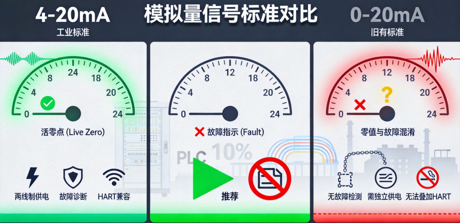 工业模拟量信号终极对比：4-20mA vs 0-20mA
