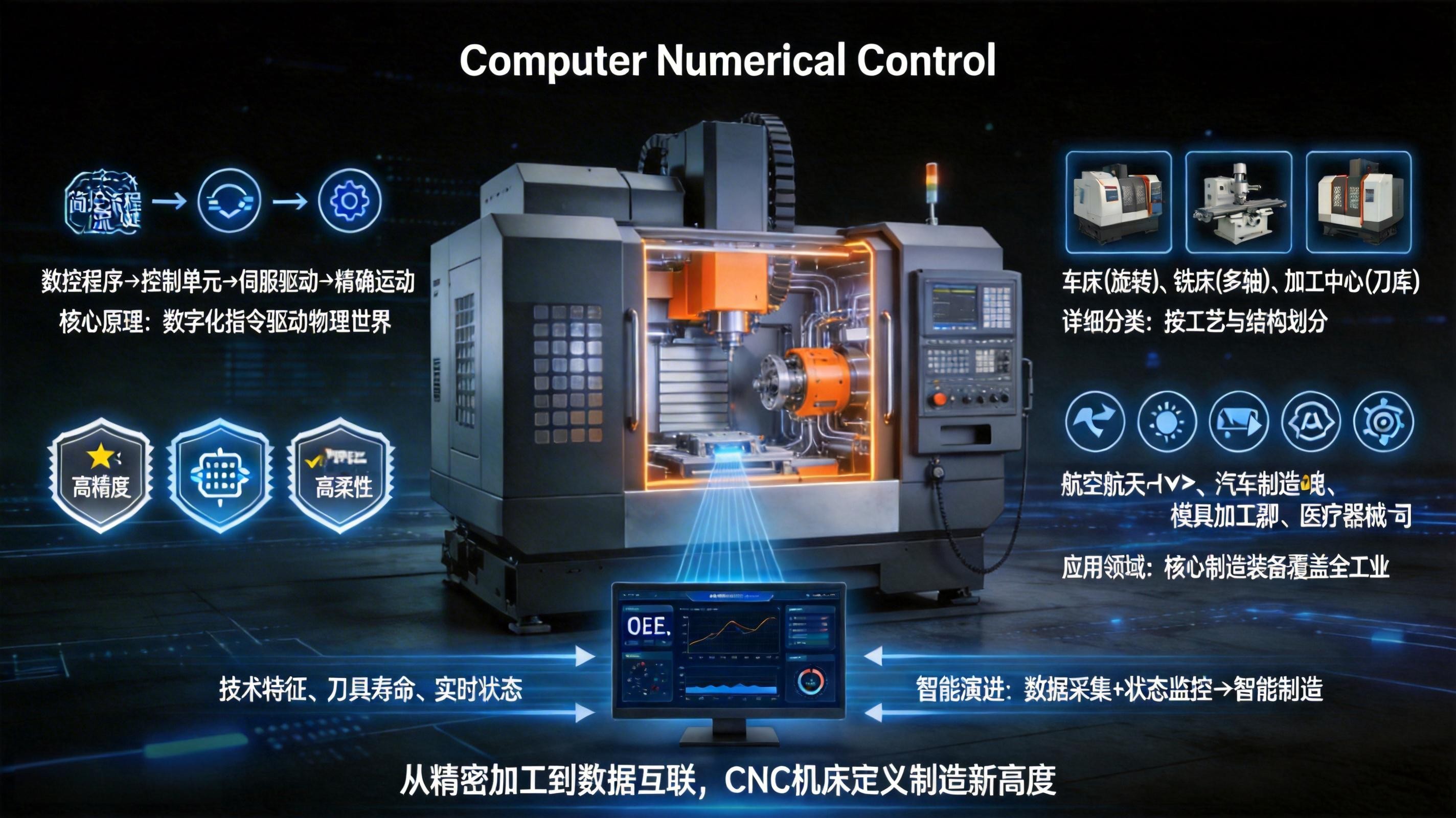 数控机床（CNC）全面解析：分类、特征与应用领域