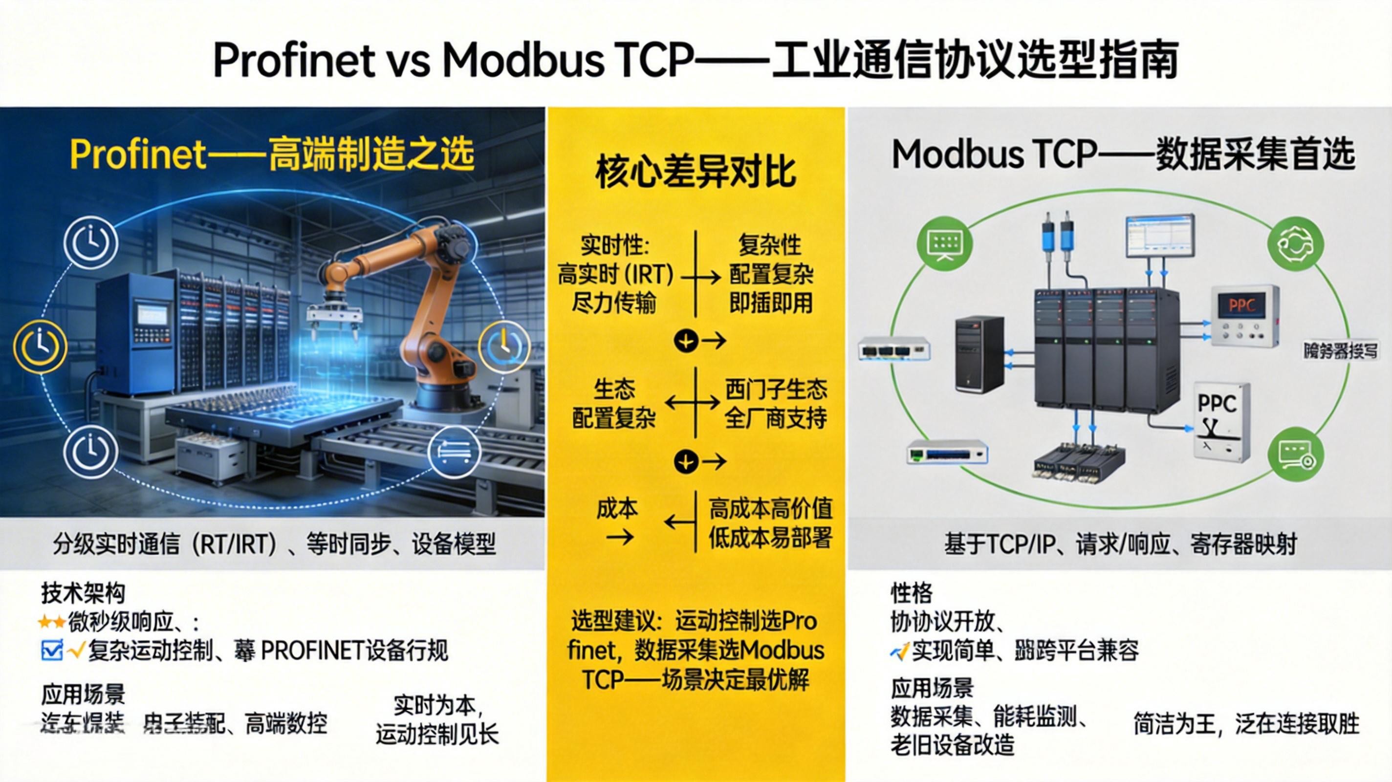 Profinet与Modbus TCP：工业以太网实时通信的“双雄”对决