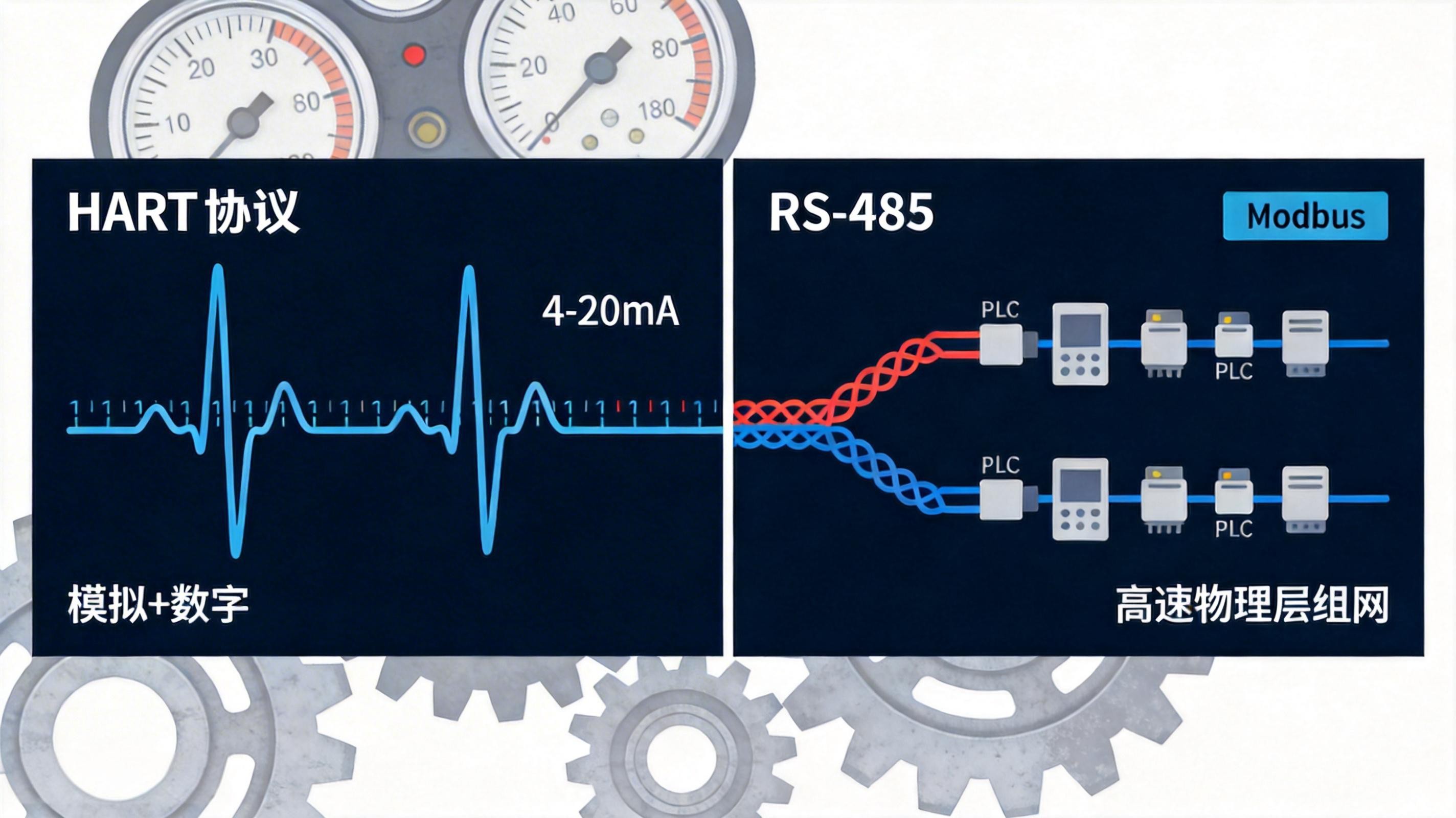 工业通信协议深度解析：HART与RS485的特性、优劣及选型指南