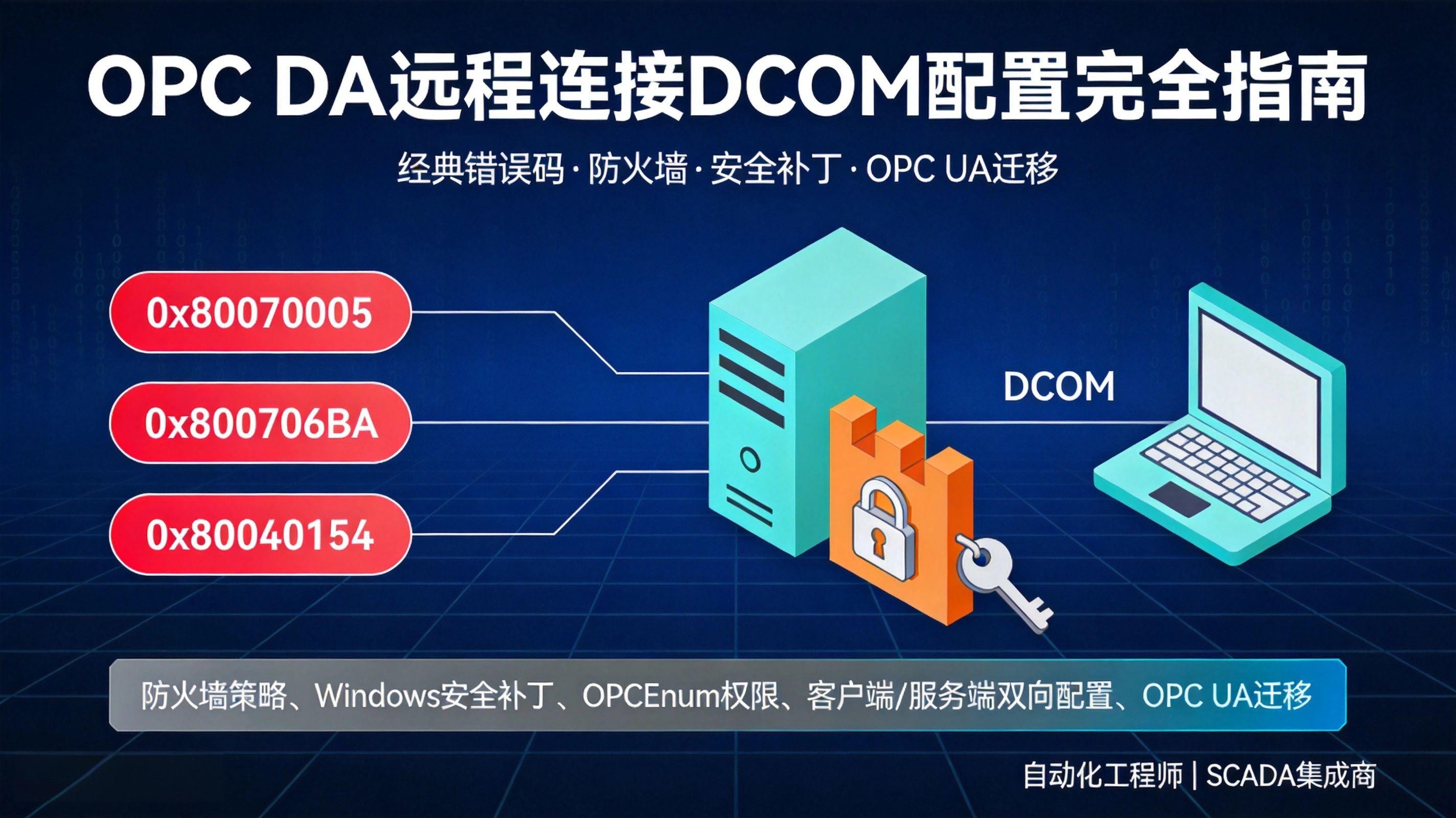 OPC DA远程连接DCOM配置完全指南：从故障根源到百度收录级解决方案（2026最新版）